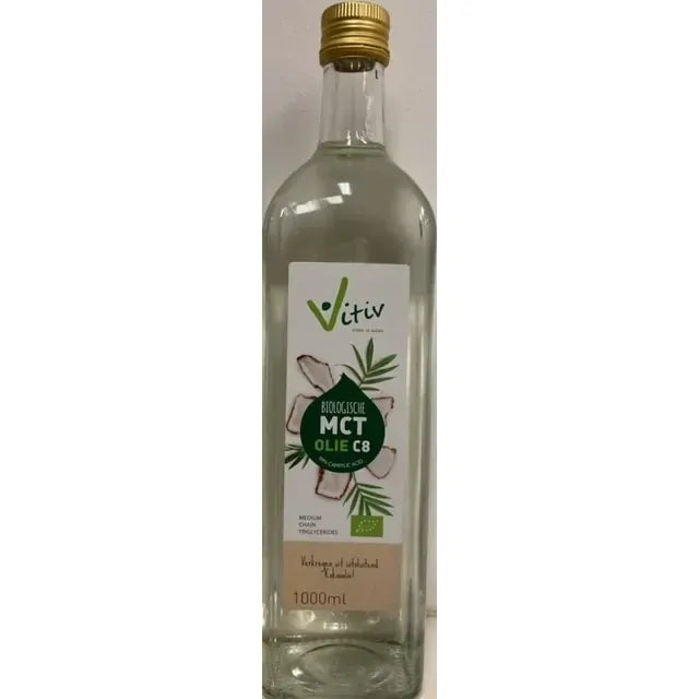 Vitiv MCT olie C8 coconut pure 99% 1 liter