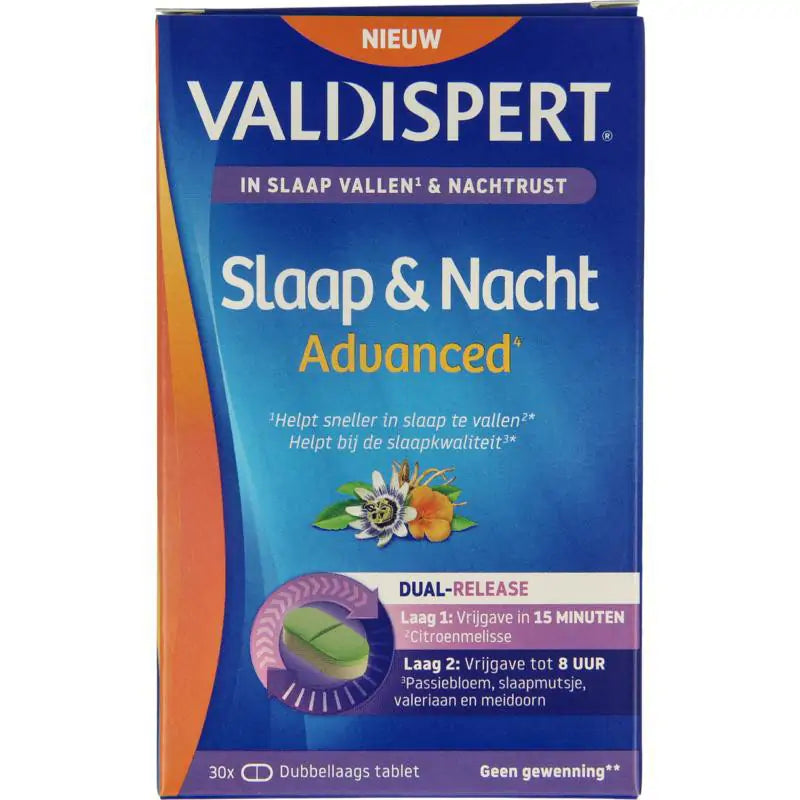Valdispert Slaap & nacht advance 30 tabletten
