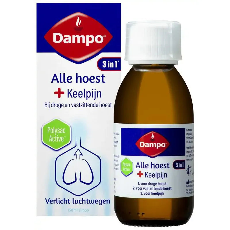 Dampo Alle hoest + keelpijn 150 ml