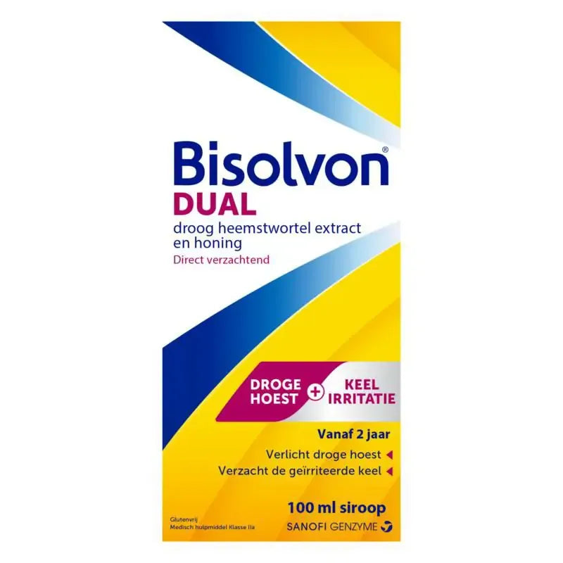 Bisolvon Dual droge hoest/keelirritatie siroop 100 ml