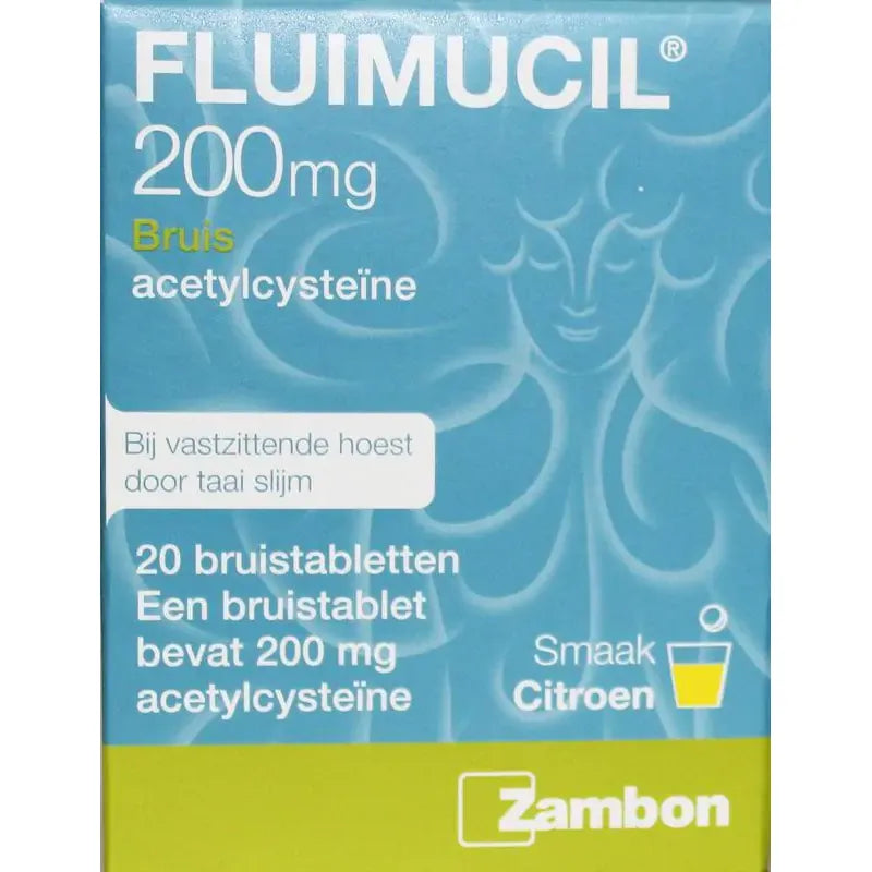 Fluimucil Bruistablet 200 mg 20 bruistabletten