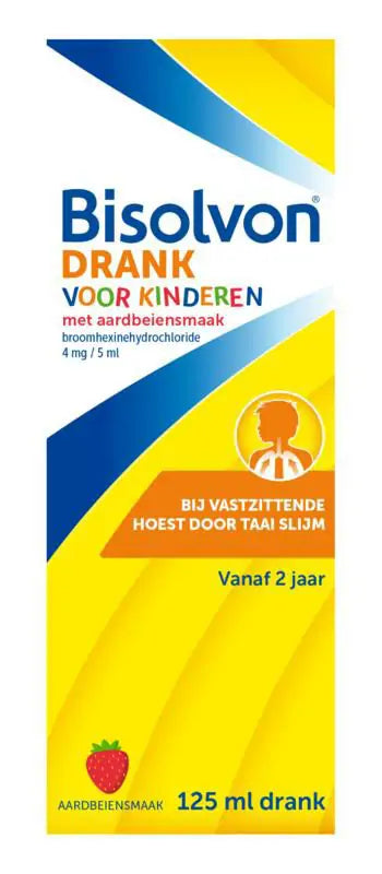Bisolvon Drank kind aardbei 125 ml (afbeelding 2)