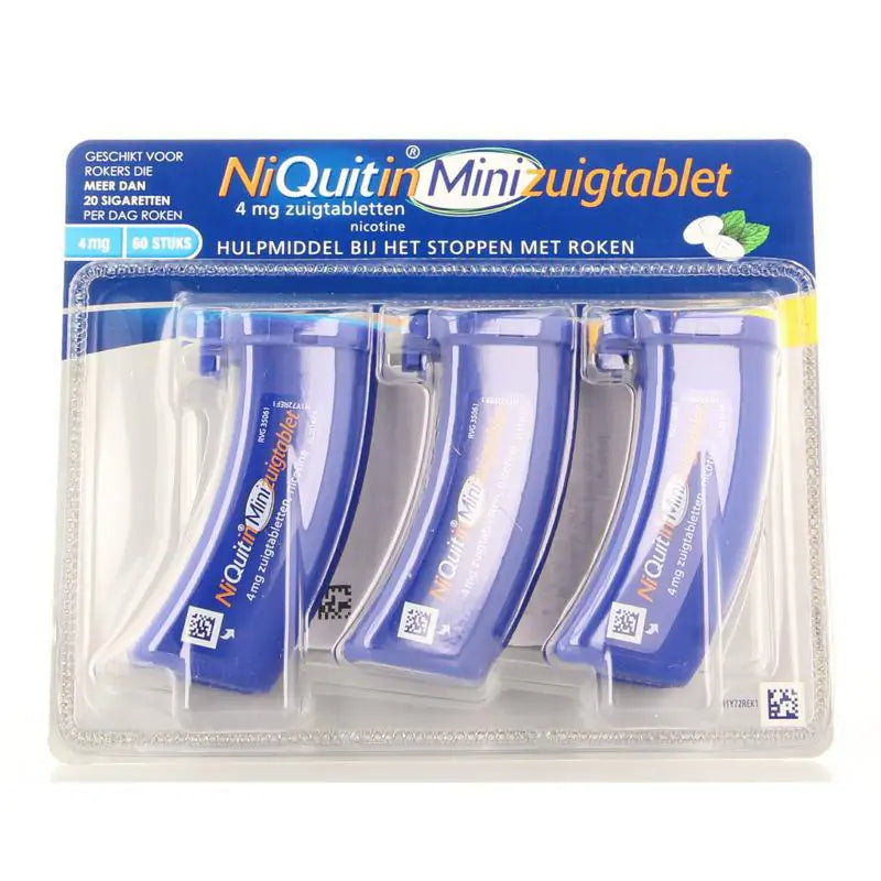 Niquitin Zuigtablet mini mint 4 mg 60 zuigtabletten