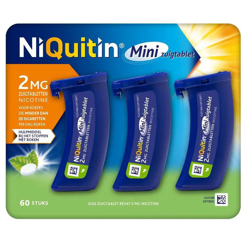 Niquitin Zuigtablet mini mint 2 mg 60 zuigtabletten