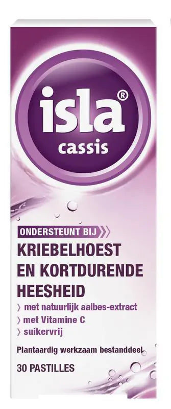 Isla Cassis keelpastille 30 pastilles (afbeelding 2)