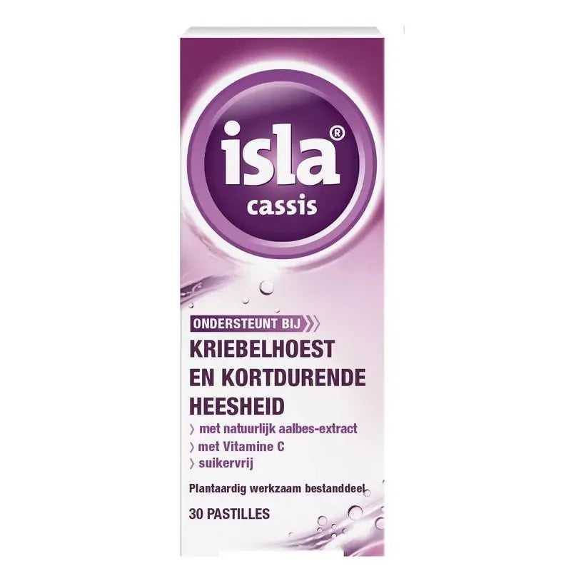 Isla Cassis keelpastille 30 pastilles (afbeelding 2)