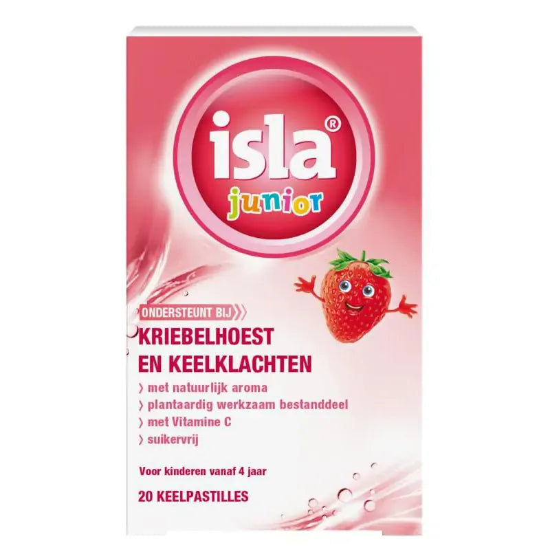 Isla Junior keel aardbei 20 pastilles