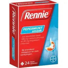 Rennie Pepermunt 24 kauwtabletten (afbeelding 2)