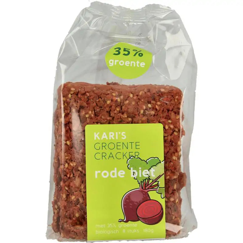 Kari's Crackers Groentecracker rode biet biologisch 180 gram