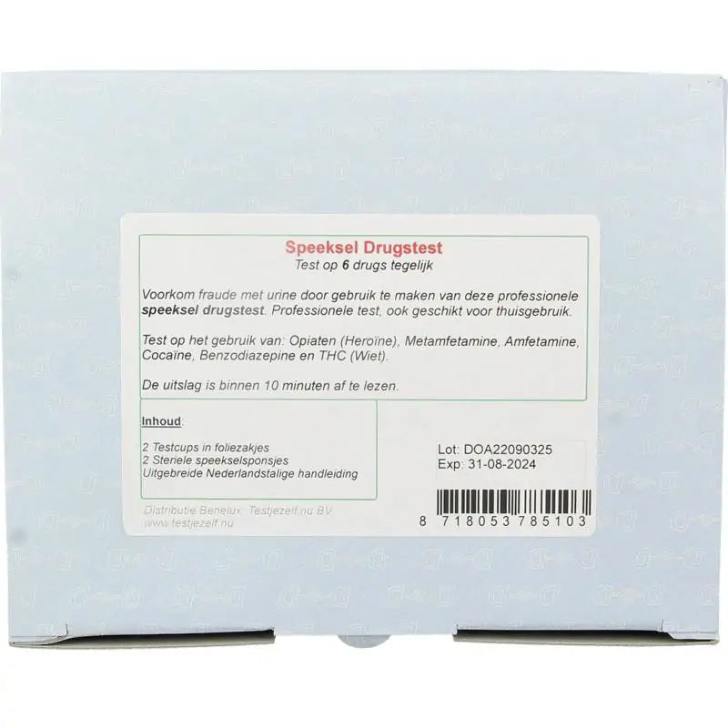 Testjezelf.nu Speeksel drugstest 2 stuks