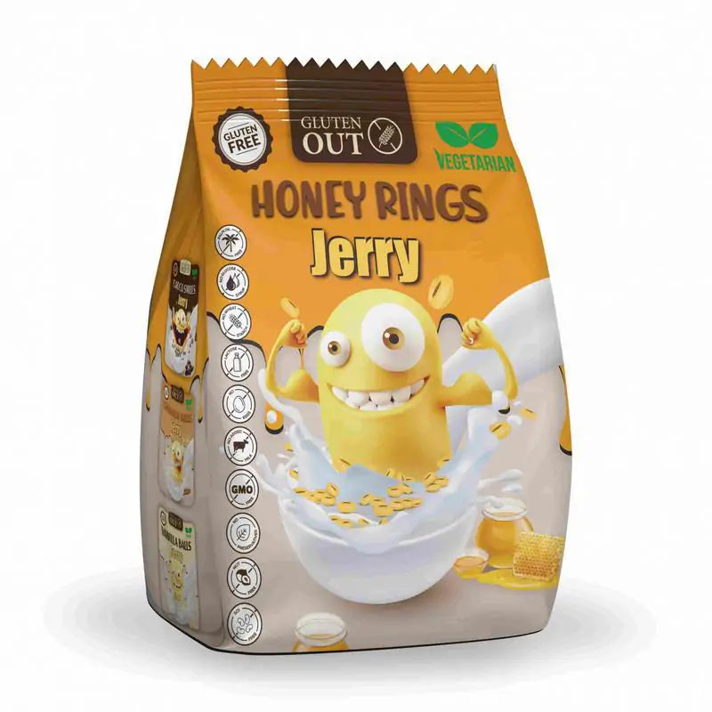 Gluten Out Jerry honey rings 375 gram
