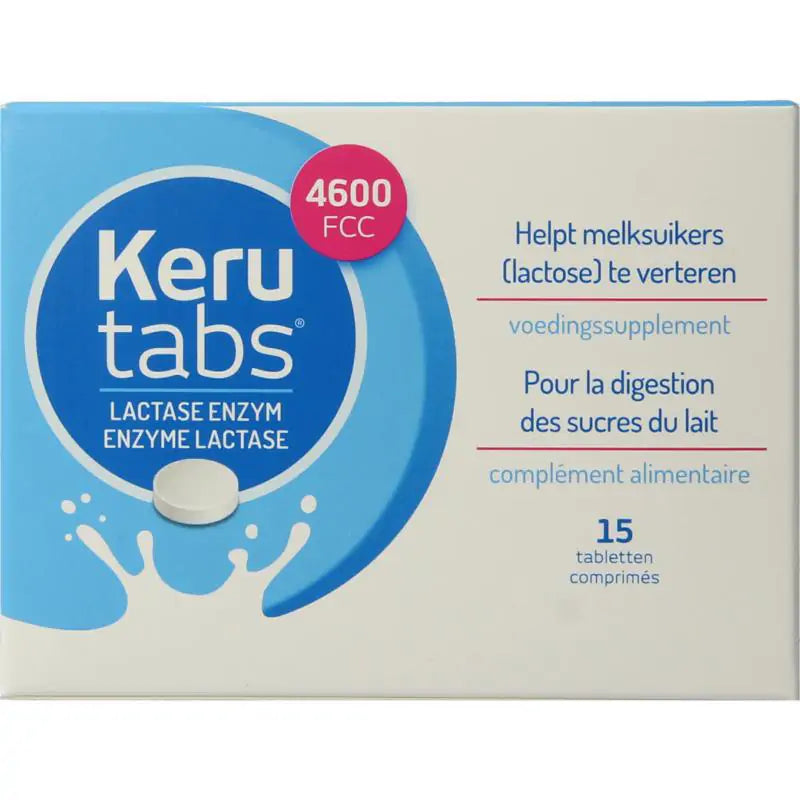 Kerutabs Lactase enzym 4600 FCC 15 tabletten