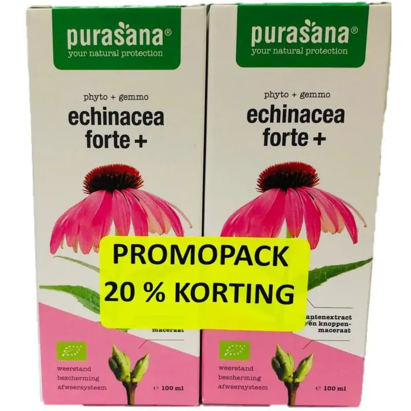 Purasana Echinacea forte+ promo pack biologisch 200 ml