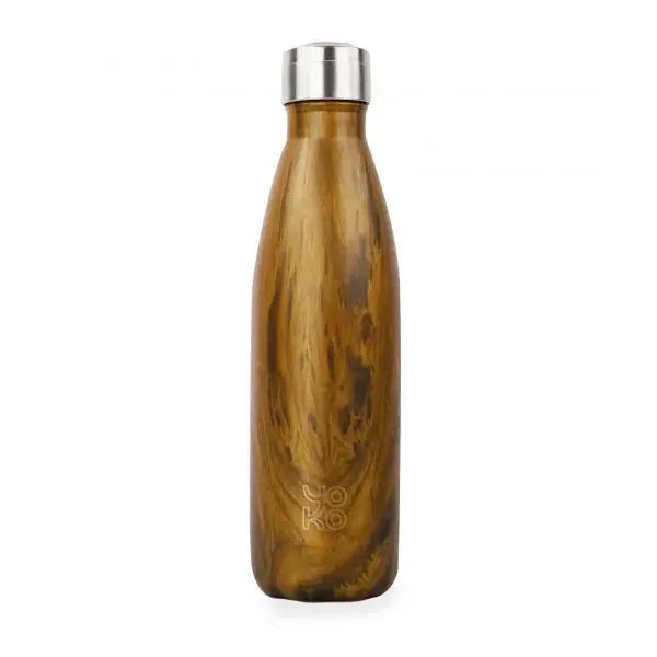 Yoko Drinkfles wood isotherm 500ml