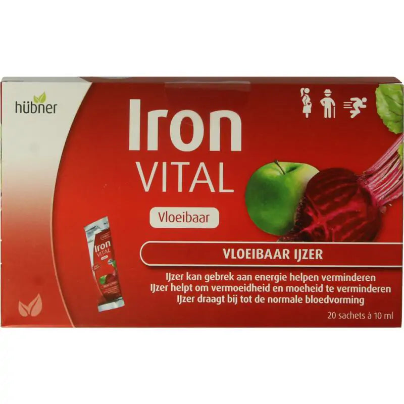 Hubner Iron vital vloeibaar ijzer 20x10ml 20 stuks