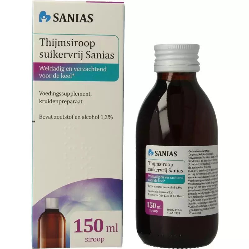 Sanias Thijmsiroop suikervrij 150 ml