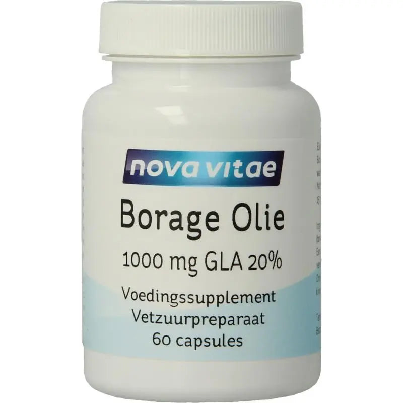 Nova Vitae Borage olie 1000 mg GLA 20% 60 capsules