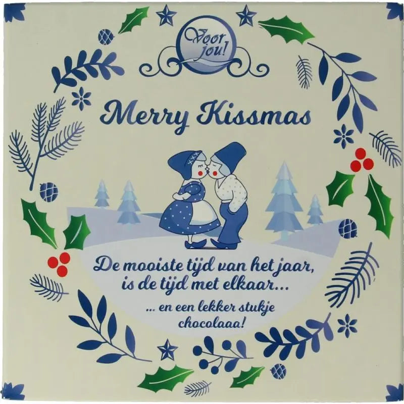 Voor Jou Wensreep Delftsblauw Kerst merry kissmas 90 gram