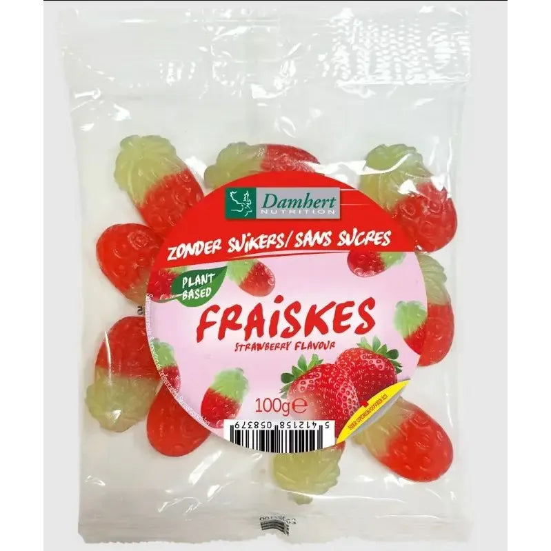 Damhert Fraiskes strawberry z suikers 100 gram