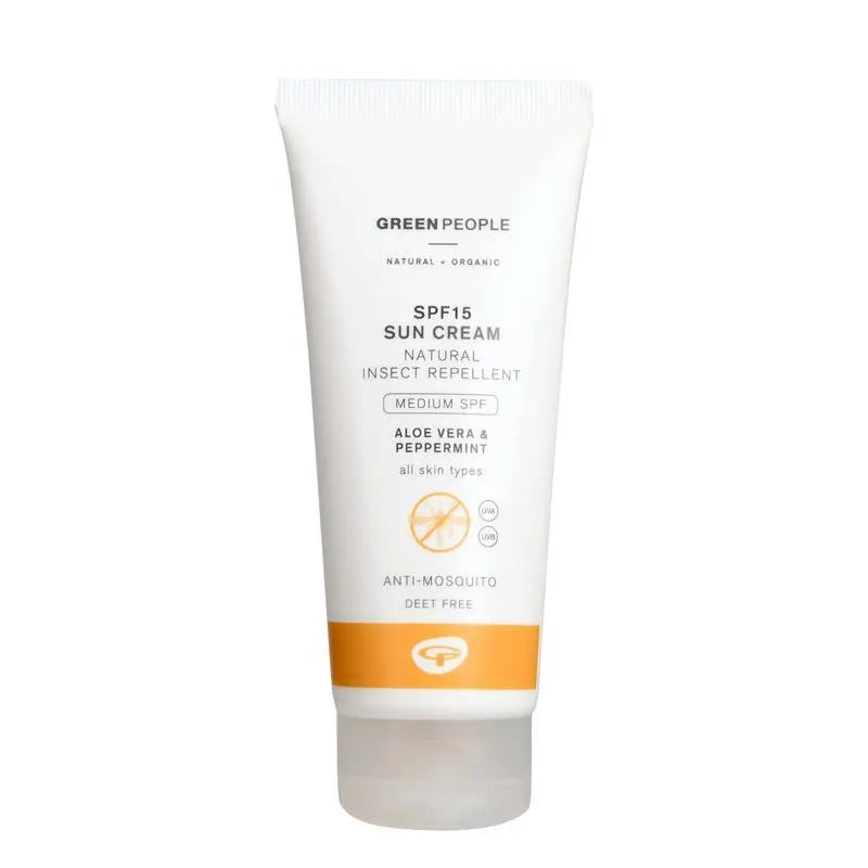 Green People Suncream natural insect repellent SFP15 100 ml