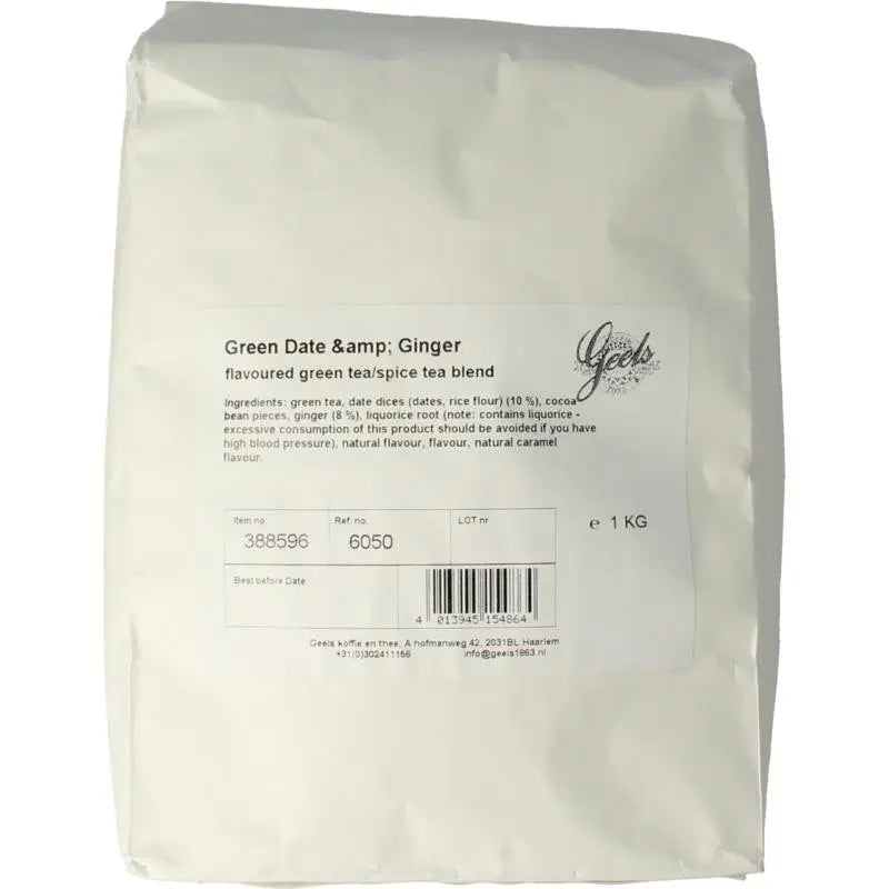 Geels koffie en thee Green date & ginger 1 kg