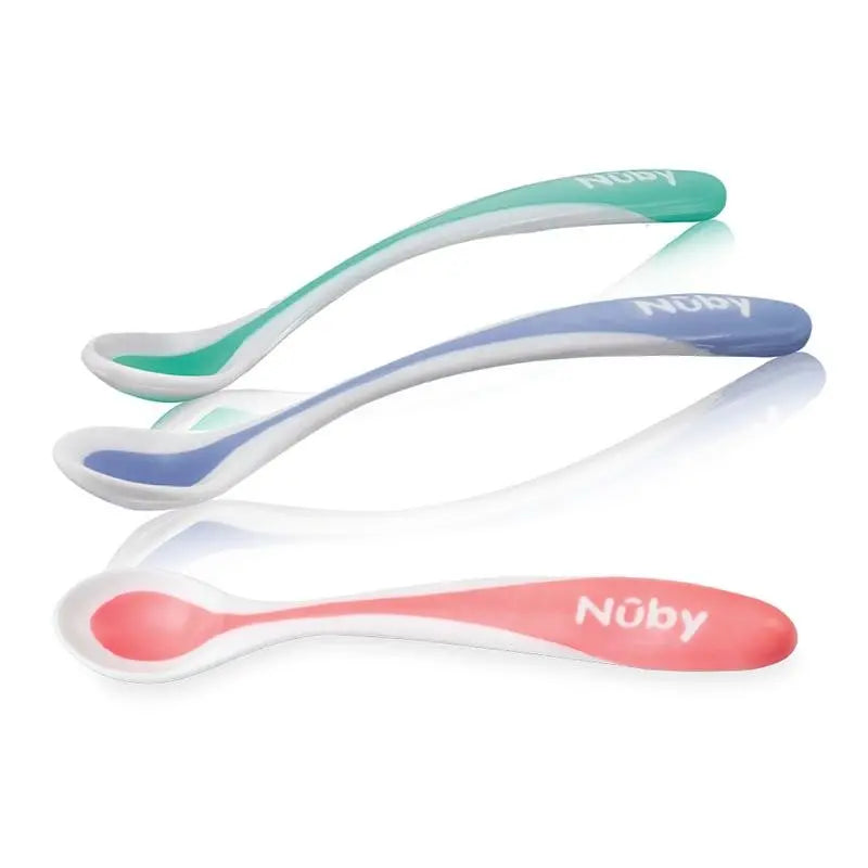 Nuby Warmtegevoelige lepel met zachte rand 4 stuks