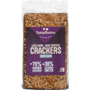 Tastybasics Less carb-high protein crackers meerzaden 200 gram