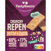 Tastybasics Crunchy less carb repen noten & zaden 138 gram