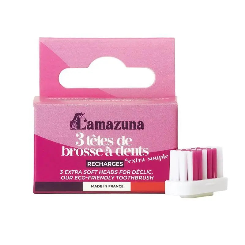 Lamazuna Set of 3 toothbrush heads XS