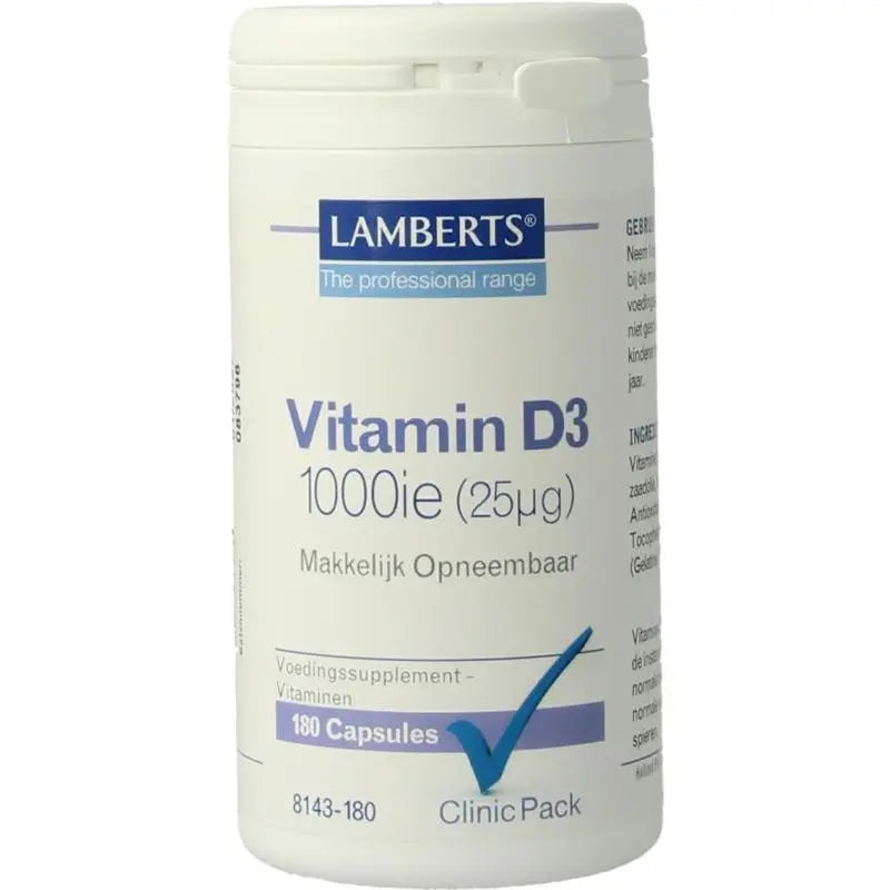 Lamberts Clinic Pack Vitamine D 25mcg 180 capsules
