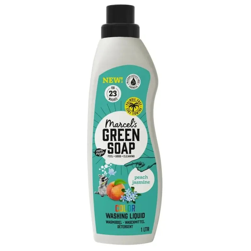 Marcels Green Soap Wasmiddel kleur perzik & jasmijn 1 liter
