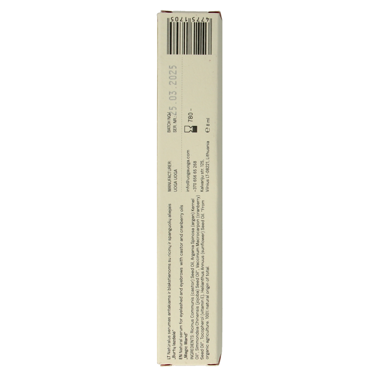 Uoga Uoga Natural serum for eyebrows & eyelashes magic wand 8 ml