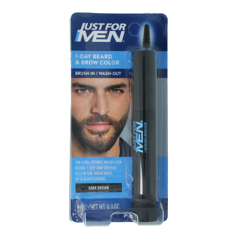 Just For Men Baard / wenkbrauw donker bruin 9 ml