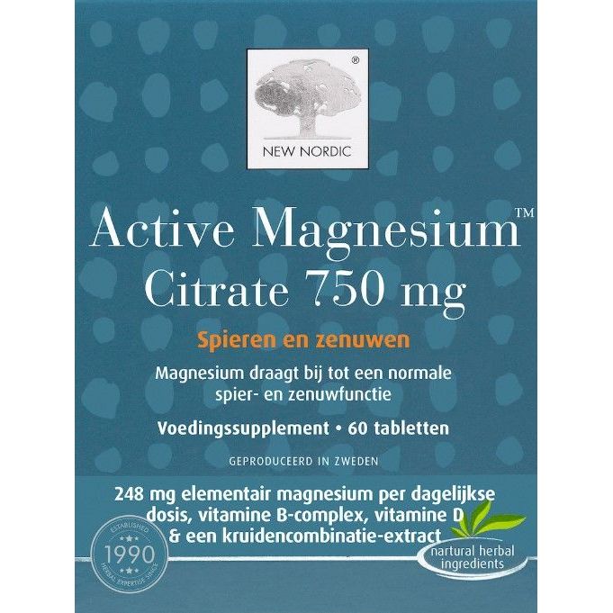 New Nordic Active Magnesium Citrate 750 mg 60 tb