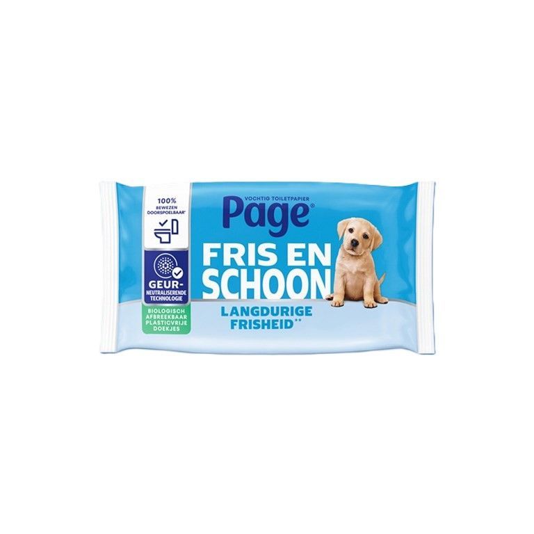 Page Compleet Schoon Vochtig Toiletpapier 74 stuks