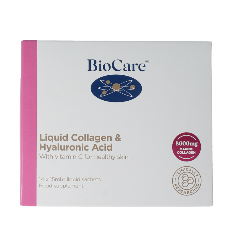 Biocare Collageen & hyaluron vloeibaar 14 x 15ml