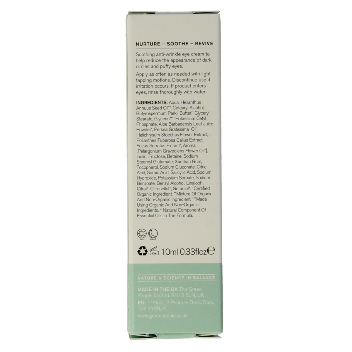 Green People Oogcreme rejuvenating voedend 10 ml