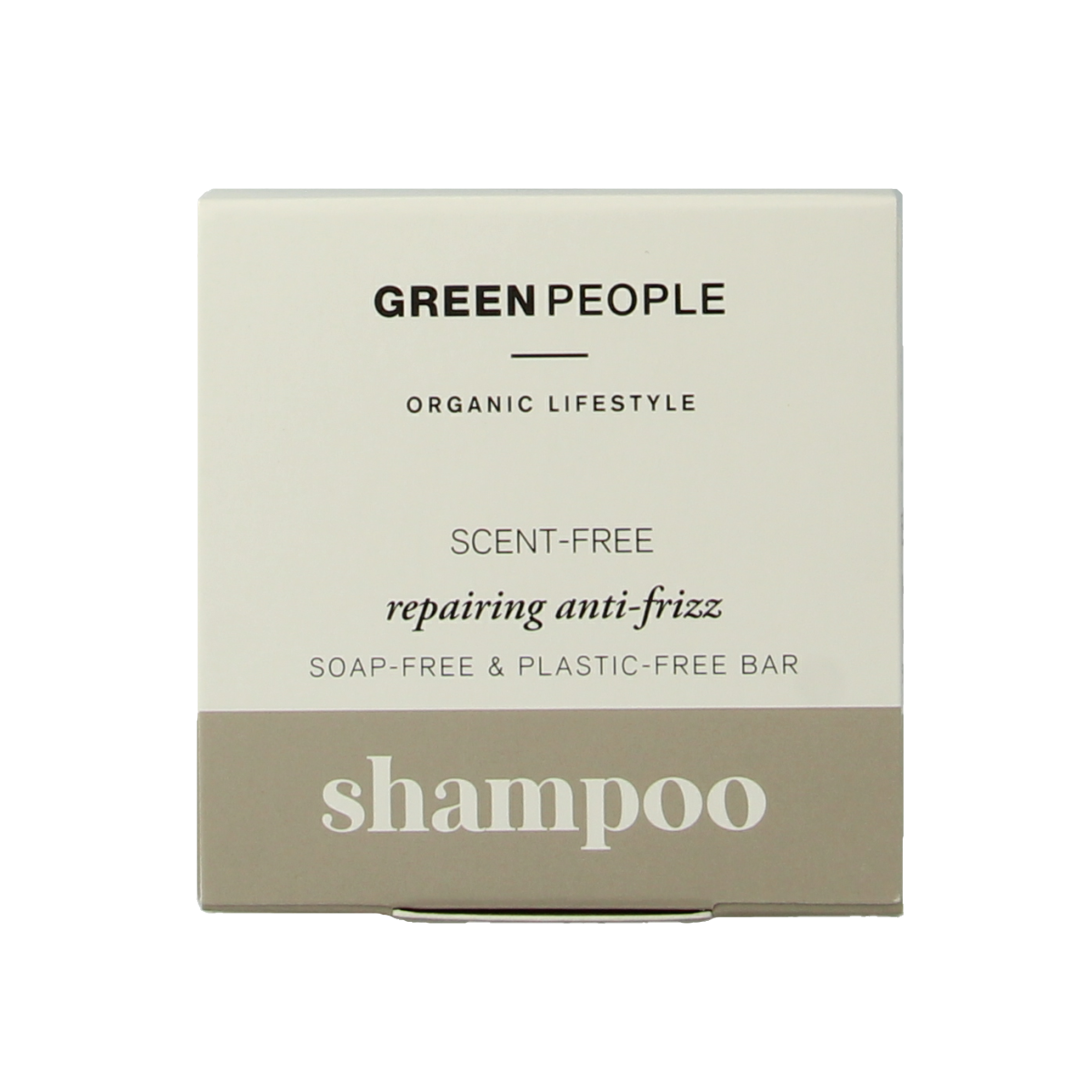 Green People Shampoo bar scent free repairing anti frizz 50 gram