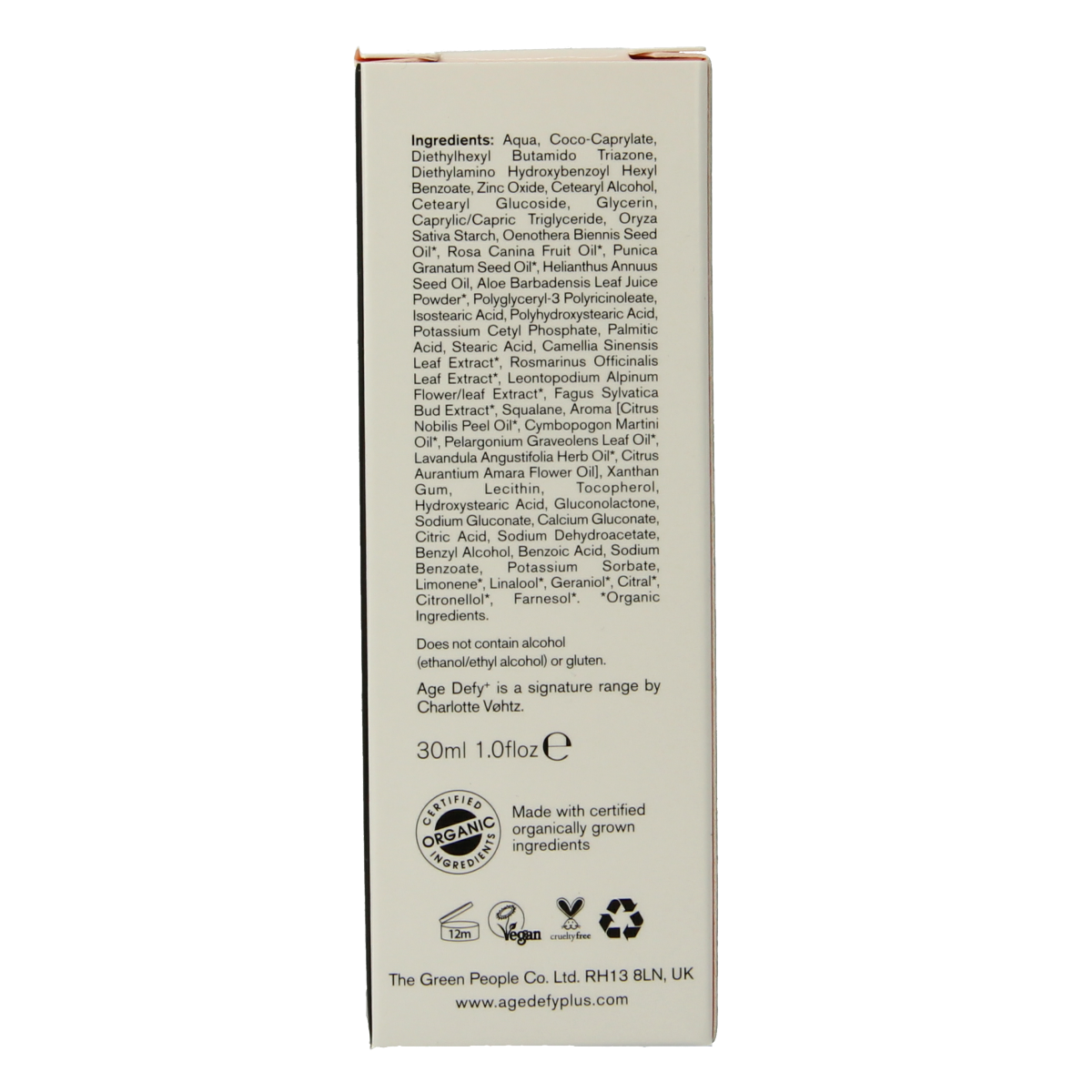 Green People Moisturiser age DEFY+ SPF30 30 ml