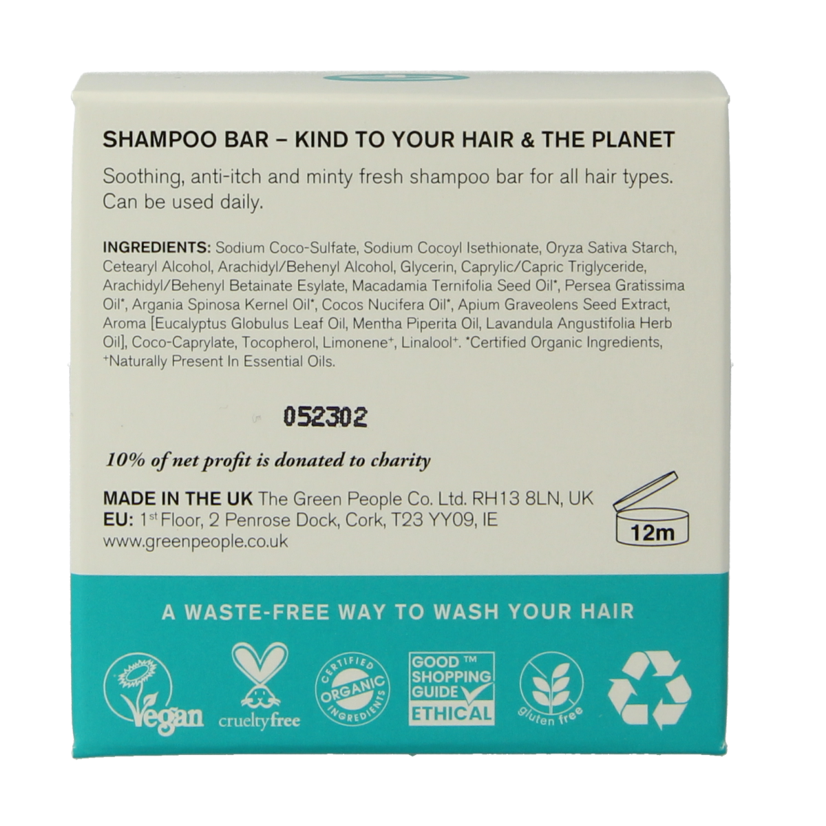 Green People Shampoo bar eucalyptus & mint 50 gram