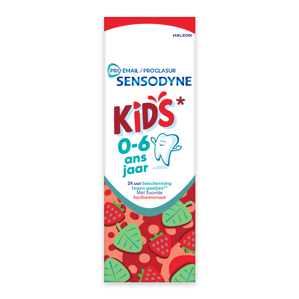 Sensodyne Proglasur Kids Aardbeiensmaak Tandpasta 0-6 Jaar 50 ml