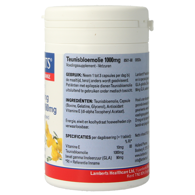 Lamberts Teunisbloemolie 1000 mg (pure evening primrose) 90 capsules