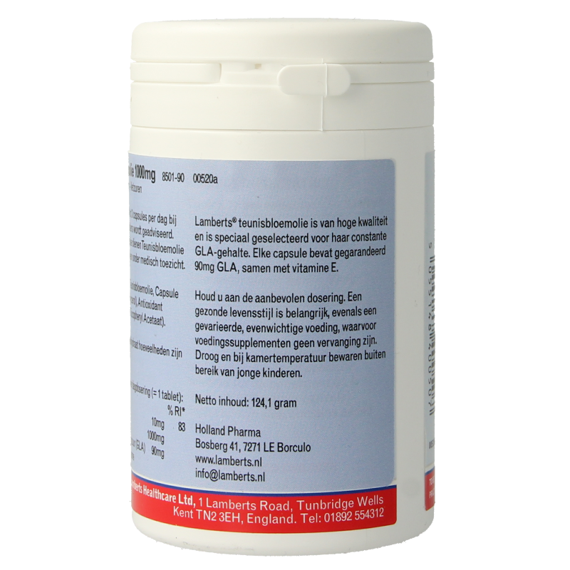 Lamberts Teunisbloemolie 1000 mg (pure evening primrose) 90 capsules