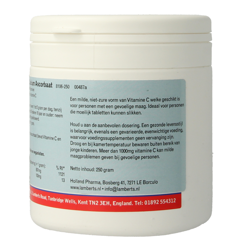 Lamberts Vitamine C calcium ascorbaat 250 gram