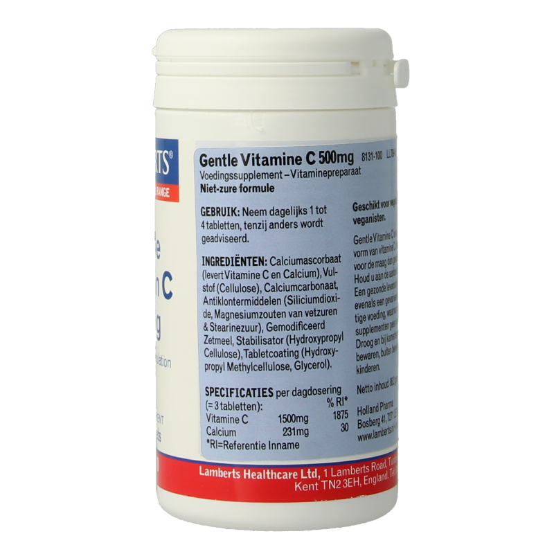 Lamberts Vitamine C 500 gentle 100 tabletten