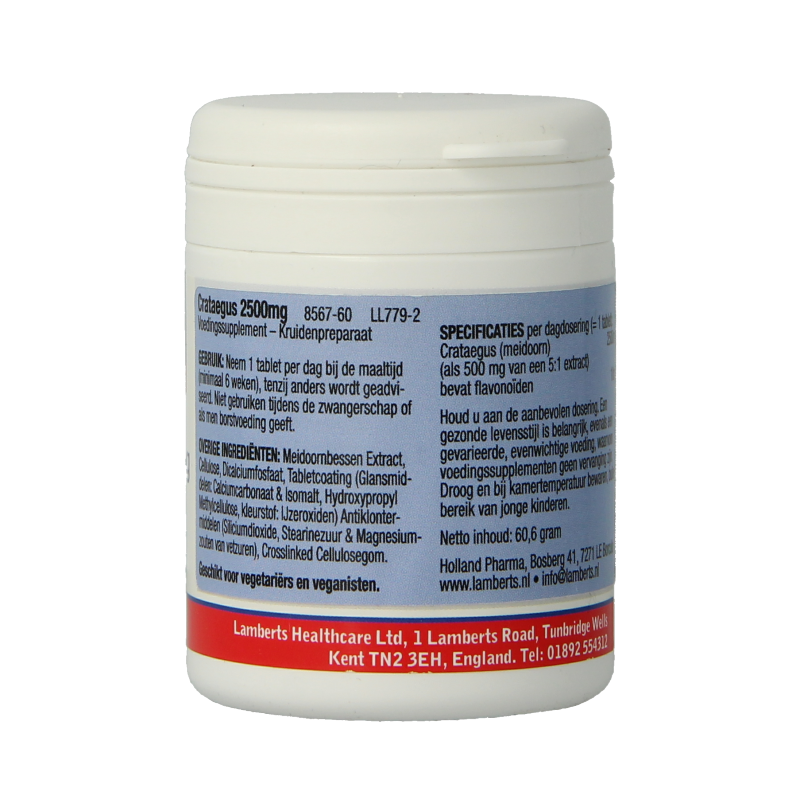 Lamberts Crataegus 2500 mg (hawthorn) 60 tabletten