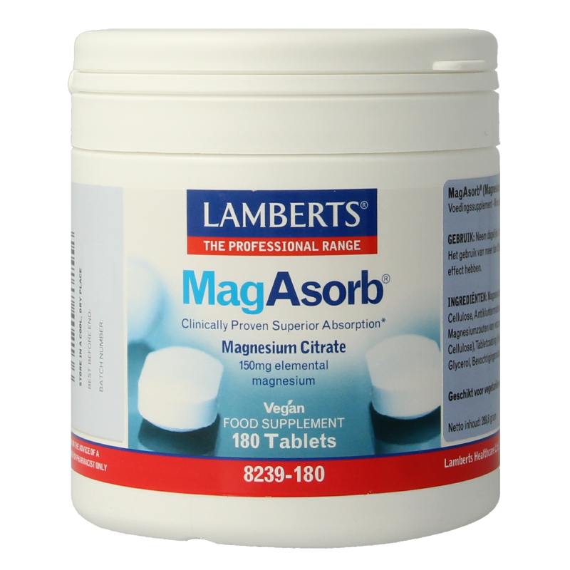 Lamberts MagAsorb (magnesium citraat) 150 mg