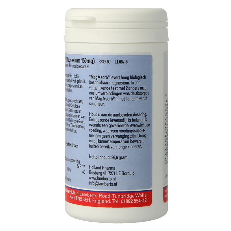 Lamberts MagAsorb (magnesium citraat) 150 mg