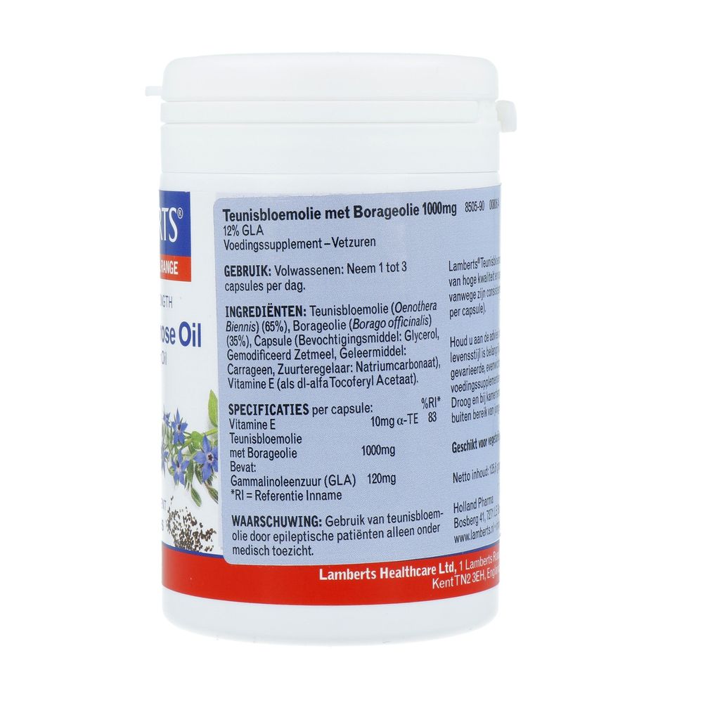 Lamberts Teunisbloem met borageolie 1000 mg 90 capsules