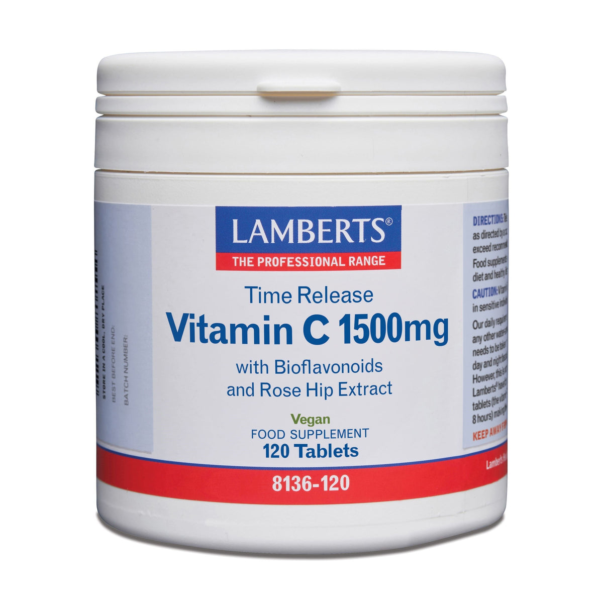 Lamberts Vitamine C 1500 Time release & bioflavonoiden 120 tabletten